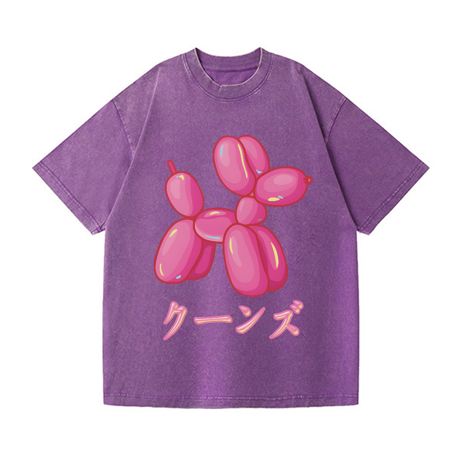 Balloon Dog Vintage Wash Japanese Design T-Shirt
