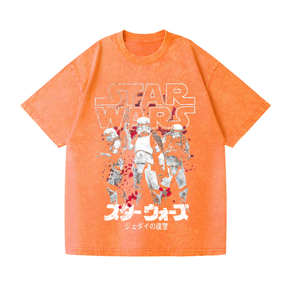 Storm Trooper Star Wars Vintage Wash Japanese Design T-Shirt