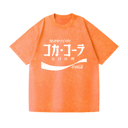 Coca Cola Vintage Wash Japanese Design T-Shirt