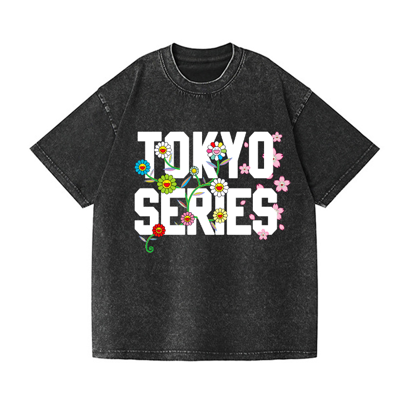 Sunflower TM Tokyo Vintage Wash Japanese Design T-Shirt