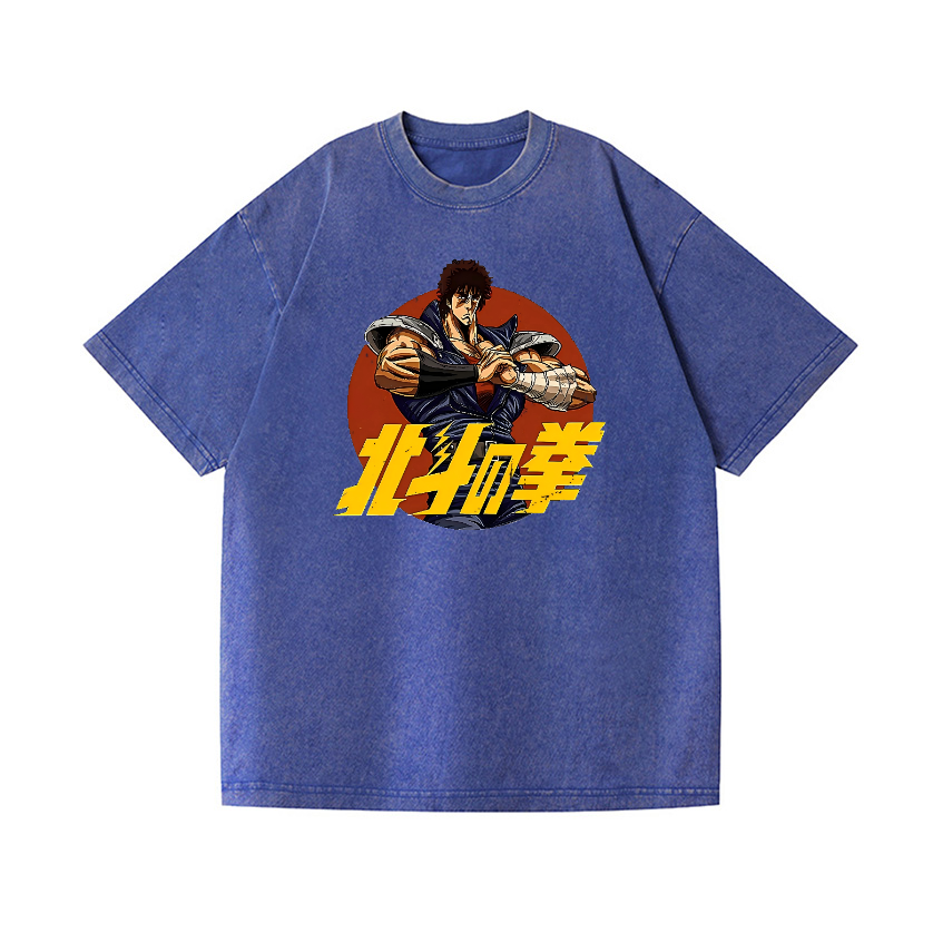 Fist of the North Star Comics Vintage Wash Japanese Design T-Shirt