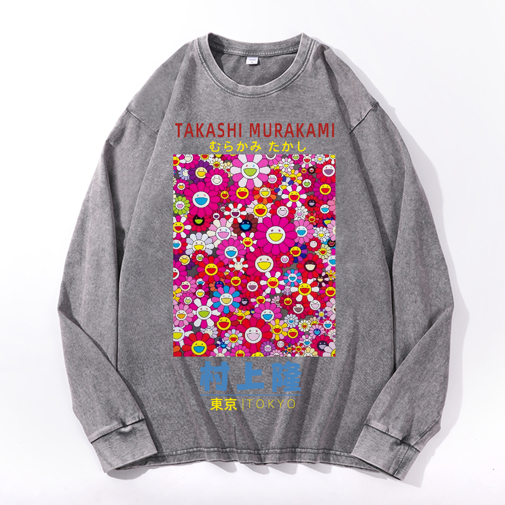 Sunflower TM Vintage Cotton Wash Crewneck Sweatshirt