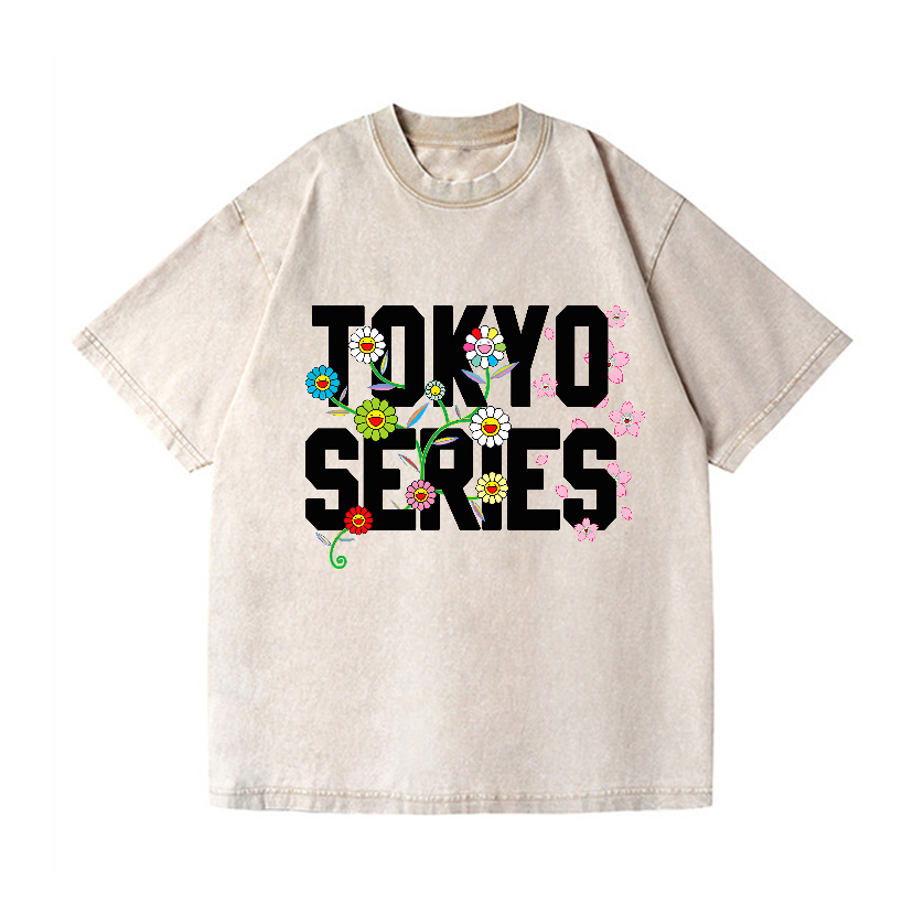 Sunflower TM Tokyo Vintage Wash Japanese Design T-Shirt