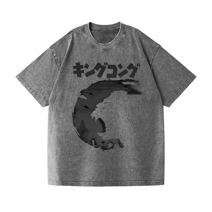 Kaiju King Kong Vintage Wash Japanese Design T-Shirt