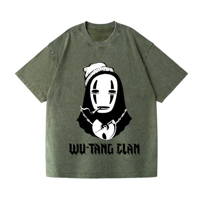Ghibli No Face Wu Tang Clan Vintage Wash Japanese Design T-Shirt