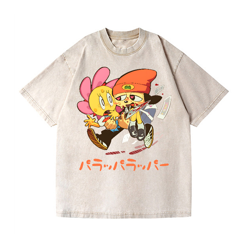 PaRappa the Rapper Vintage Wash Japanese Design T-Shirt