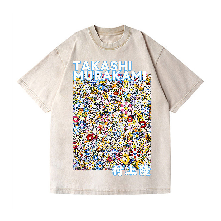 Flower TM Vintage Wash Japanese Design T-Shirt