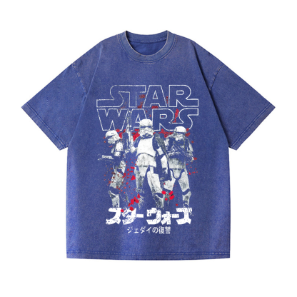 Storm Trooper Star Wars Vintage Wash Japanese Design T-Shirt
