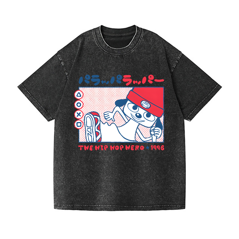 PaRappa the Rapper Vintage Wash Japanese Design T-Shirt