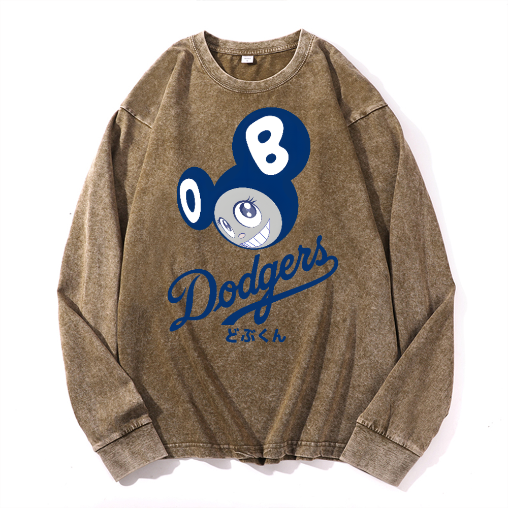 Dodgers Japan Sunflower TM Vintage Cotton Wash Long-sleeve T-shirt