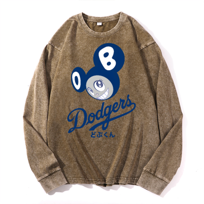 Dodgers Japan Sunflower TM Vintage Cotton Wash Long-sleeve T-shirt