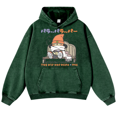PaRappa the Rapper Vintage Washed Thick Cotton Hoodie