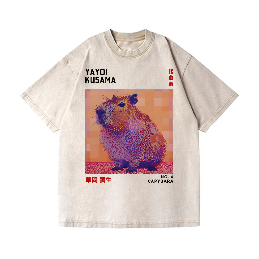 Yayoi Kusama Kapibala Vintage Wash Japanese Design T-Shirt