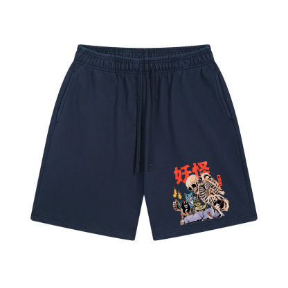 Utagawa Kuniyoshi Yokai Vintage Washed Cotton Shorts