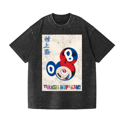 Takashi Murakami Toon Art Vintage Wash Japanese Design T-Shirt