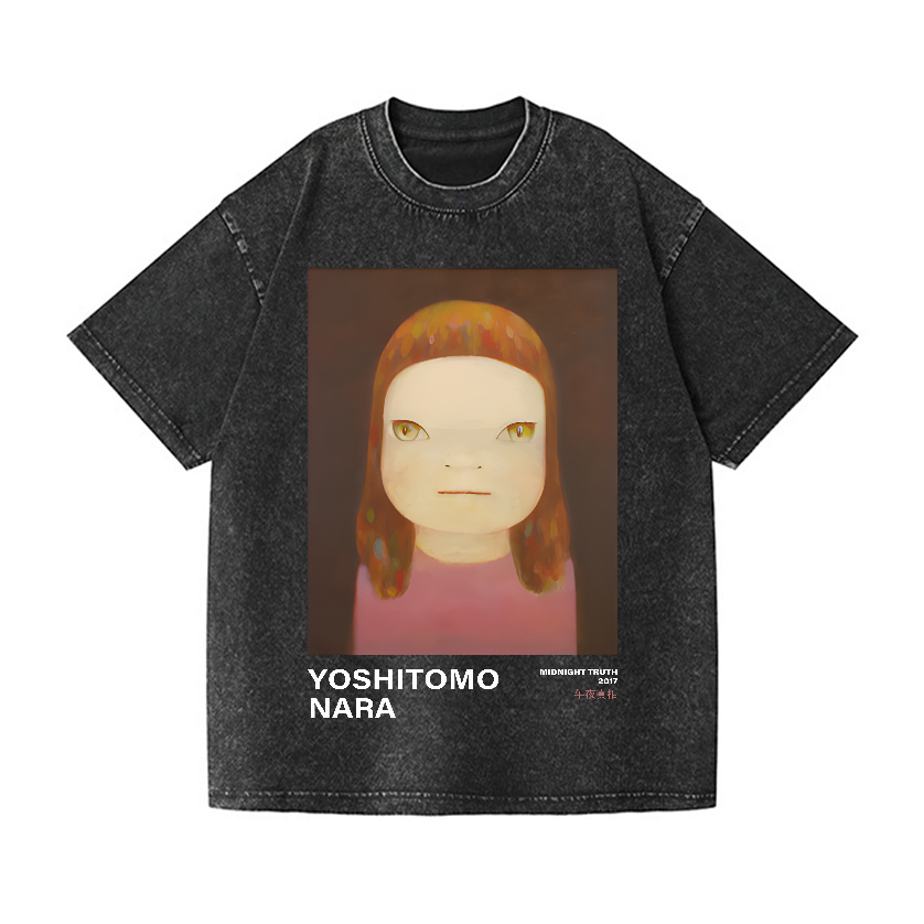 Yoshitomo Nara Vintage Wash Japanese Design T-Shirt