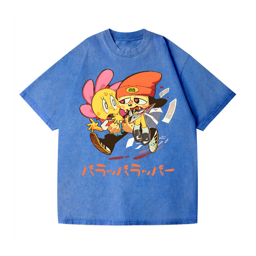 PaRappa the Rapper Vintage Wash Japanese Design T-Shirt
