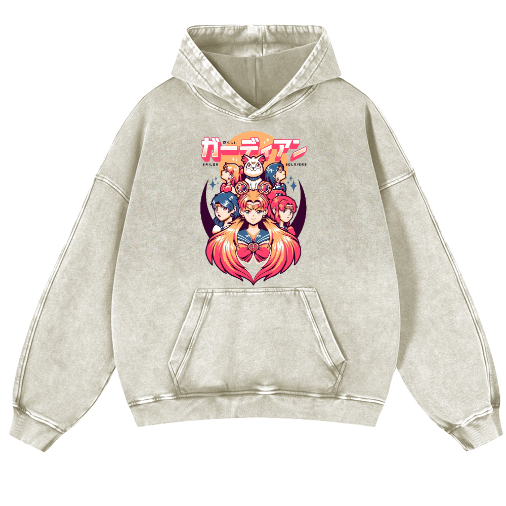 Sailor Moon Vintage Washed Thick Cotton Hoodie