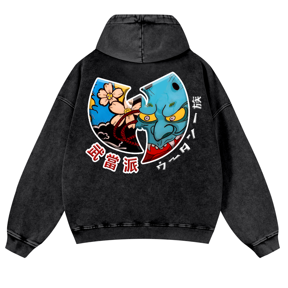 Wu Tang Clan Vintage Washed Cotton Back Art Hoodie