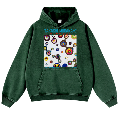 Jellyfish Eyes TM Vintage Washed Thick Cotton Hoodie