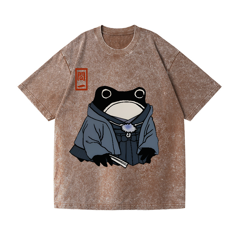 Matsumoto Hoji Frog Vintage Wash Japanese Design T-Shirt