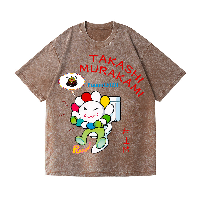 Flower TM Vintage Wash Japanese Design T-Shirt