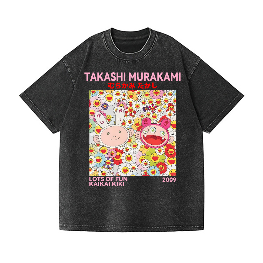 TM Lots Of Fun Kaikai Kiki Vintage Wash Japanese Design T-Shirt