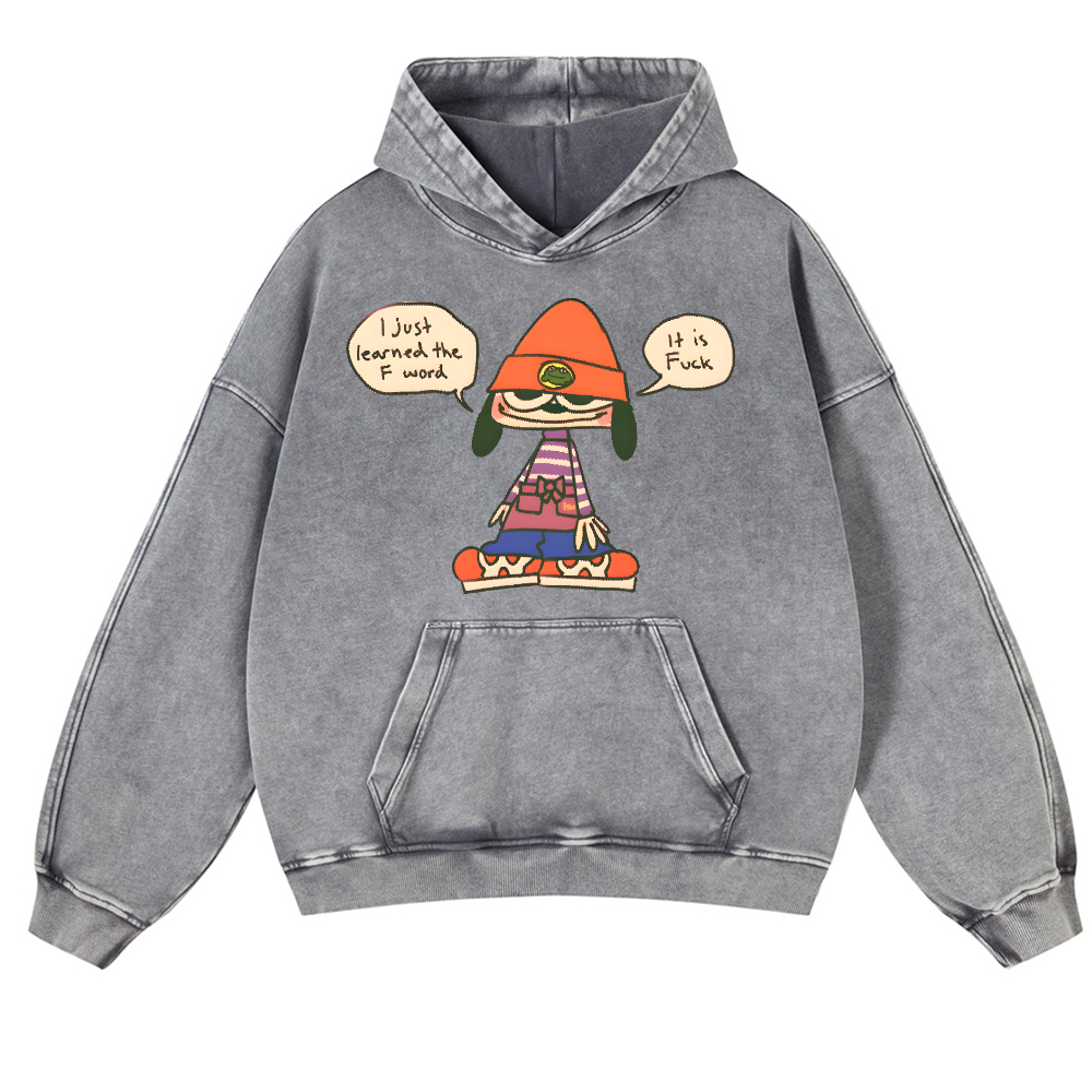PaRappa the Rapper Vintage Washed Thick Cotton Hoodie
