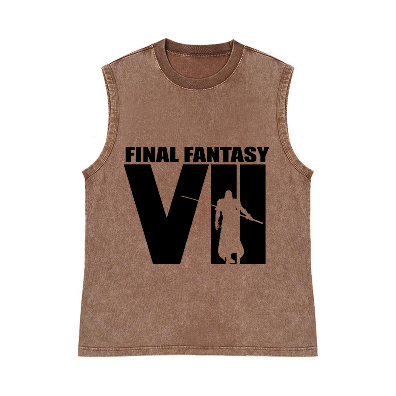 Final Fantasy Pure Cotton Wash-Dyed Sleeveless Tank Top