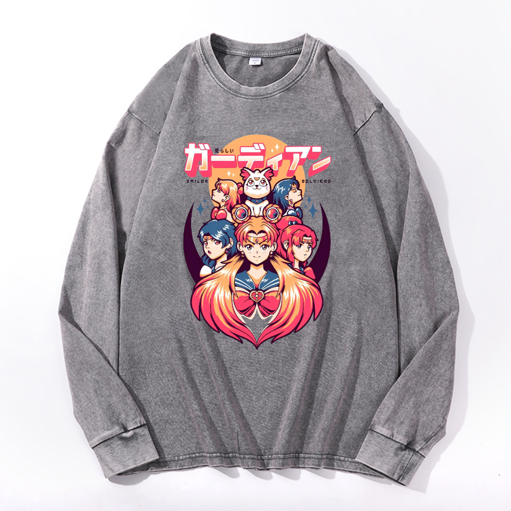 Sailor Moon Vintage Cotton Wash Crewneck Sweatshirt