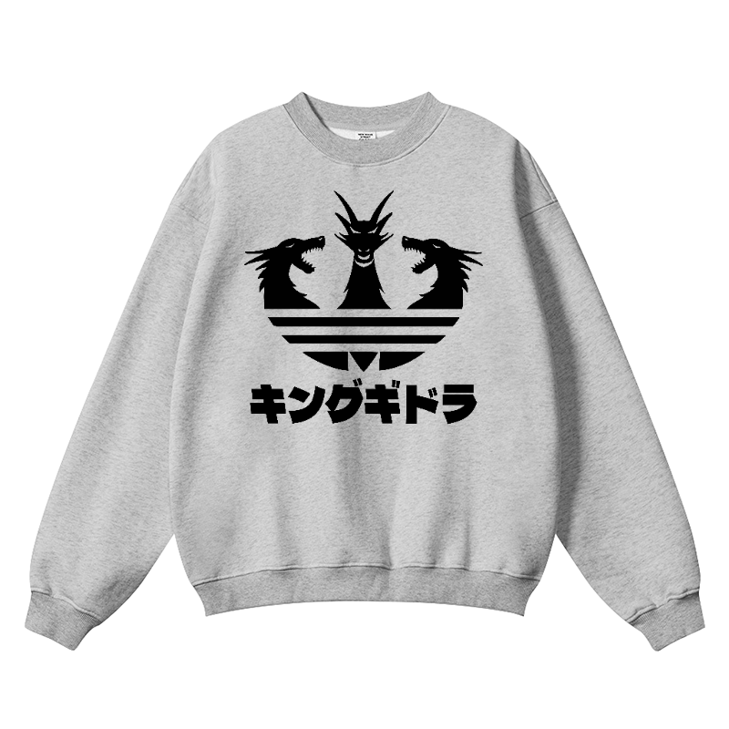 King Ghidorah Kaiju Wrinkle-Resistant Crewneck Sweatshirt