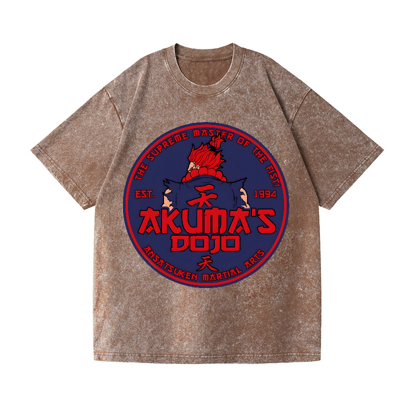 Street Fighter Akuma Vintage Wash Japanese Design T-Shirt
