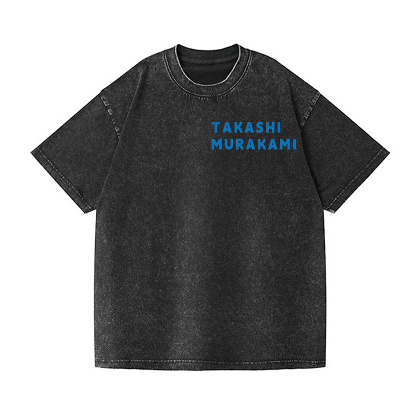 Takashi Murakami Vintage Wash Japanese Design Back Art T-Shirt