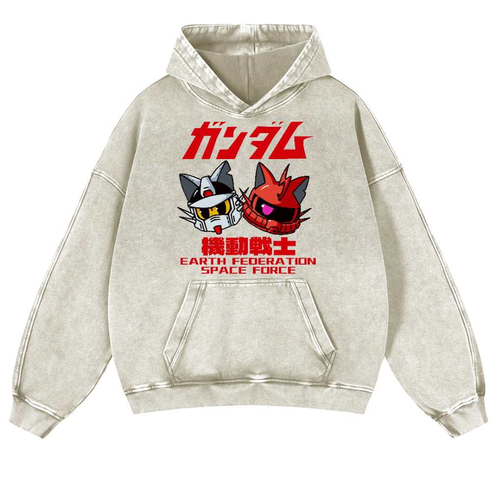 E.F.S.F. Vintage Washed Thick Cotton Hoodie