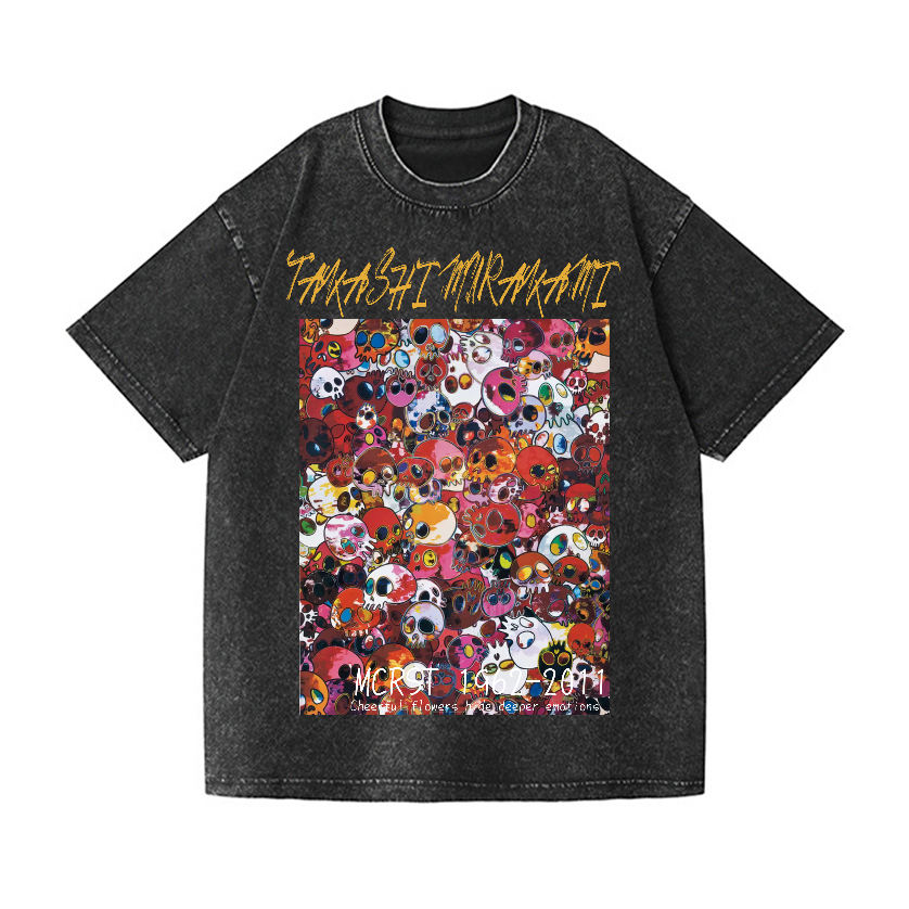 Skull TM Vintage Wash Japanese Design T-Shirt