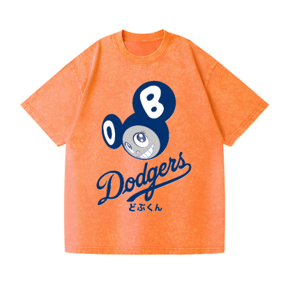 Dodgers Japan Sunflower TM Vintage Wash Japanese Design T-Shirt