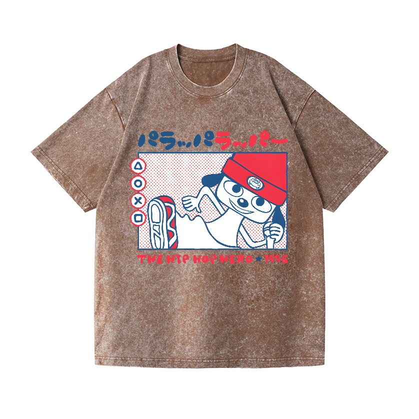 PaRappa the Rapper Vintage Wash Japanese Design T-Shirt