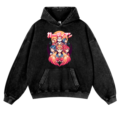 Sailor Moon Vintage Washed Thick Cotton Hoodie