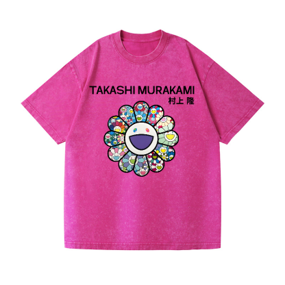 Flower TM Vintage Wash Japanese Design T-Shirt