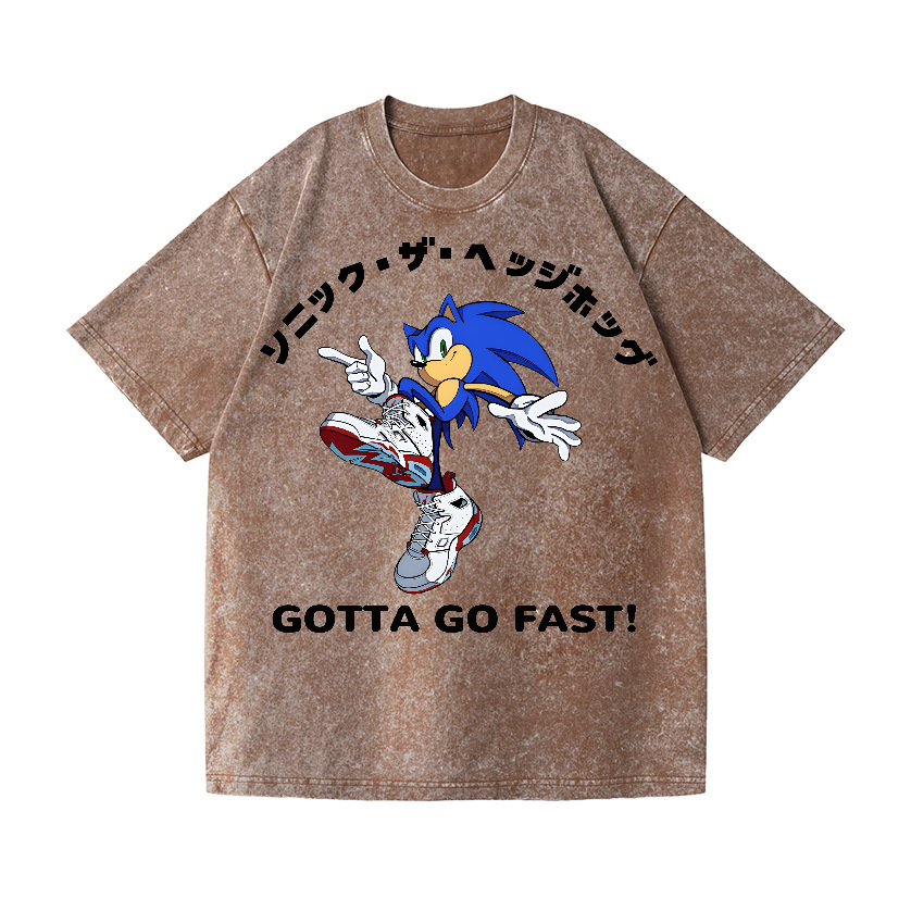 Sonic Vintage Wash Japanese Design T-Shirt