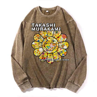 Sunflower TM Vintage Cotton Wash Crewneck Sweatshirt