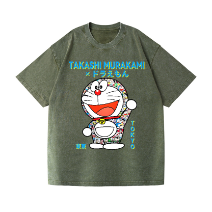 Japan Doraemon TM Vintage Wash Japanese Design T-Shirt