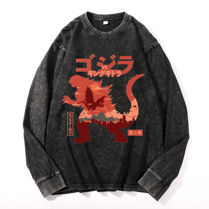 Kaiju Vintage Cotton Wash Crewneck Sweatshirt