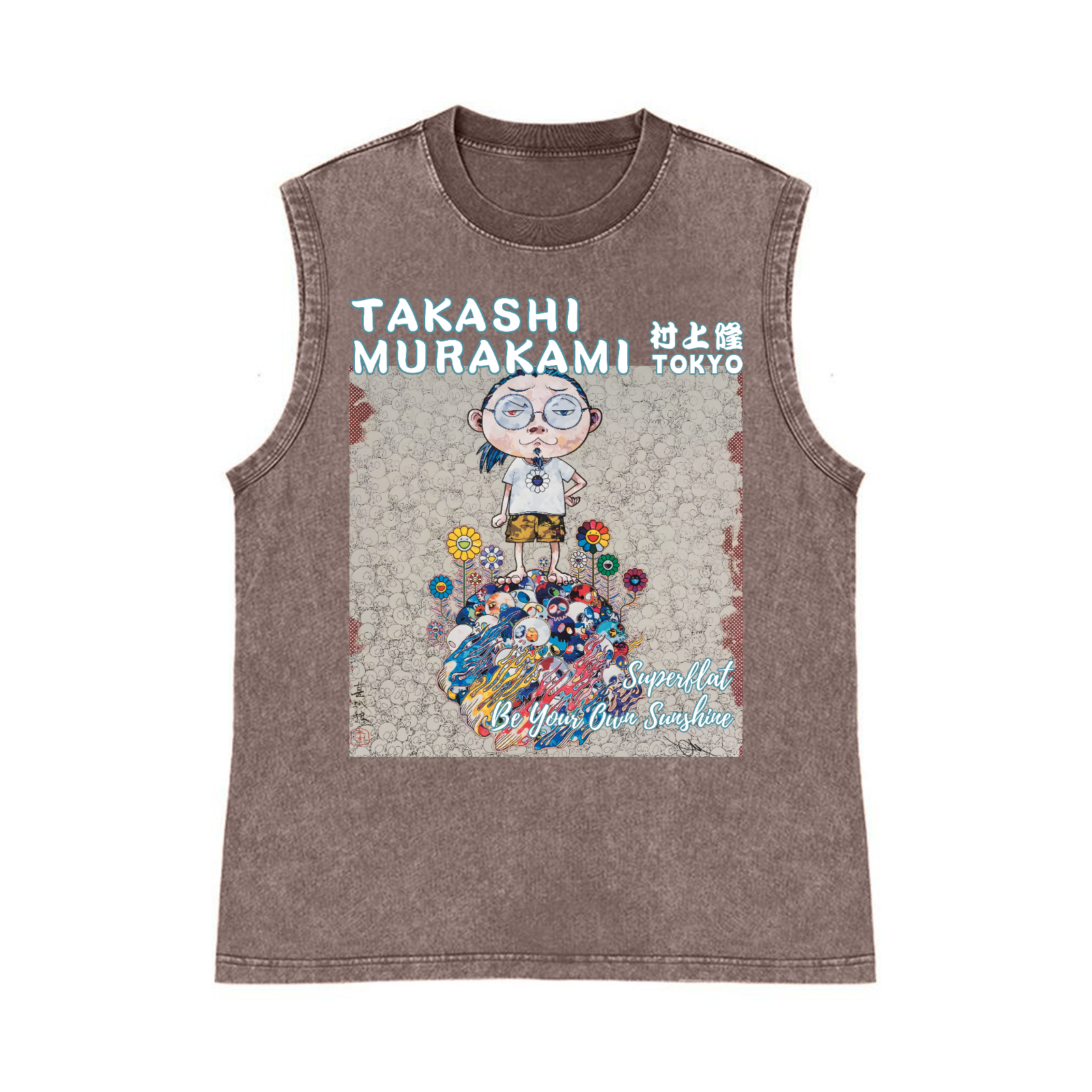 Sunflower TM Pure Cotton Wash-Dyed Sleeveless Tank Top