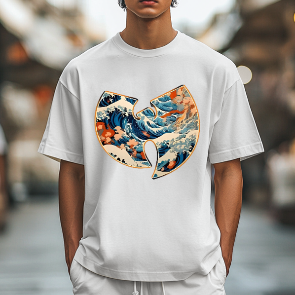 Wu-Tang Clan The Great Wave off Kanagawa Japanese Style Classic Tee