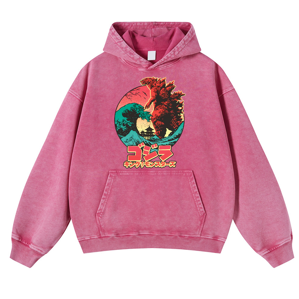 Kaiju Vintage Washed Thick Cotton Hoodie