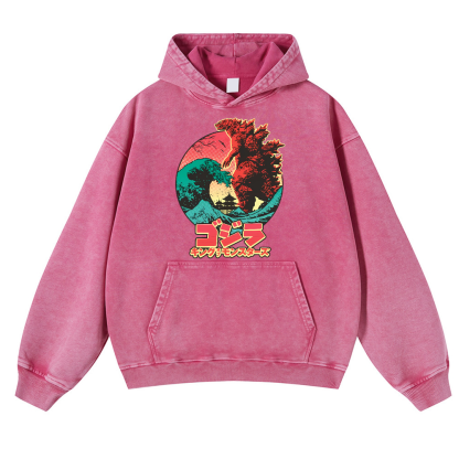 Kaiju Vintage Washed Thick Cotton Hoodie