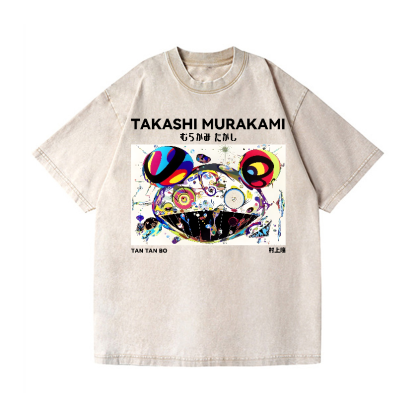 Japan Sunflower TM Panda Vintage Wash Japanese Design T-Shirt