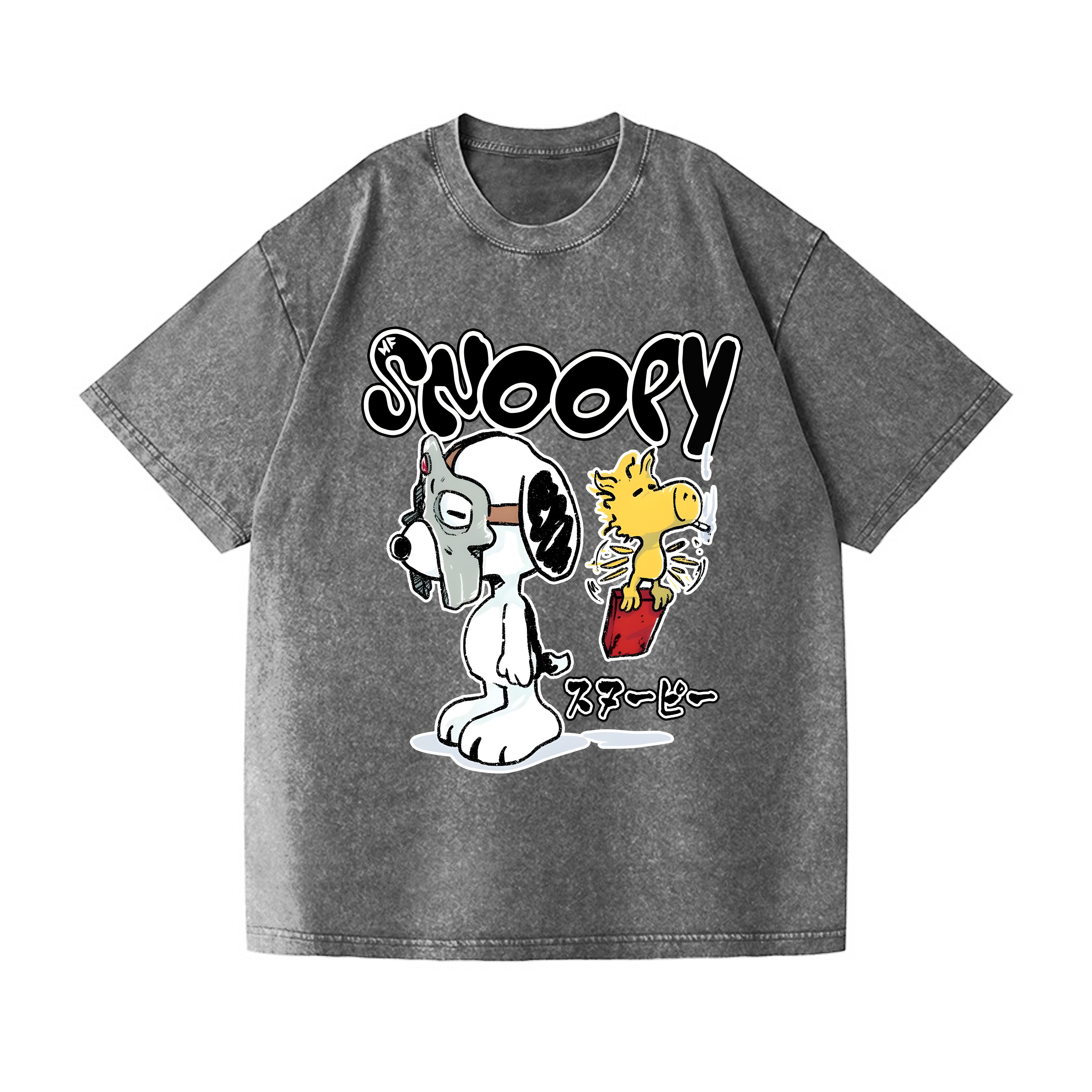 Snoopy MF Doom Vintage Wash Japanese Design T-Shirt