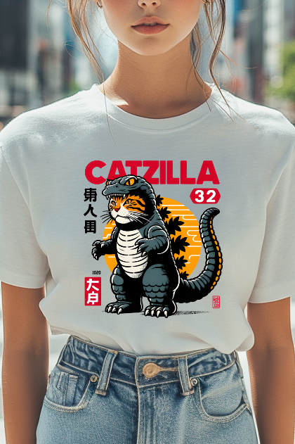 Catzilla Kaiju Japanese Style Women's Classic Tee
